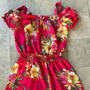 Red Floral Dress by BCBGirls Size: M (10/12)